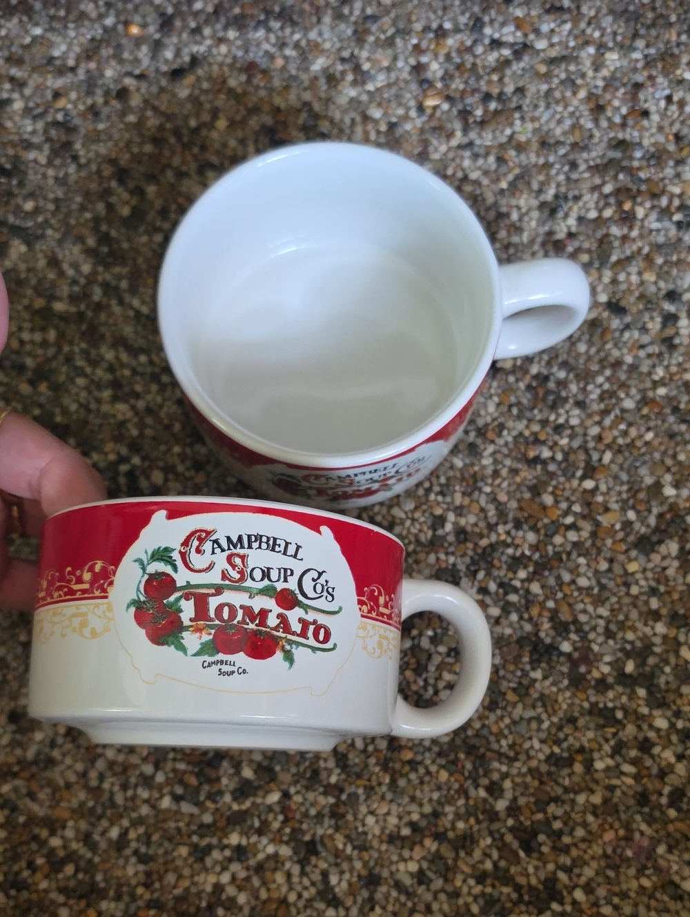 Vintage Campbell Soup Co, Tomato Soup Ceramic Mugs-2